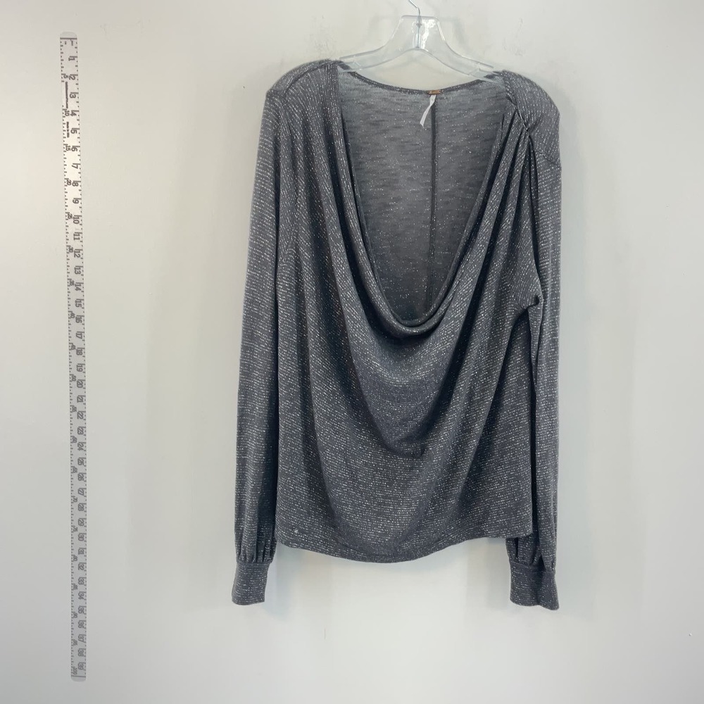 Free People Gray Button Down Shirt